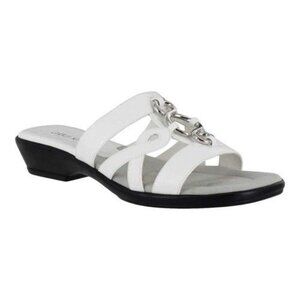 Easy Street Womens Stylishly Comfortable Torrid Sandals White Croc Size 10N NIB